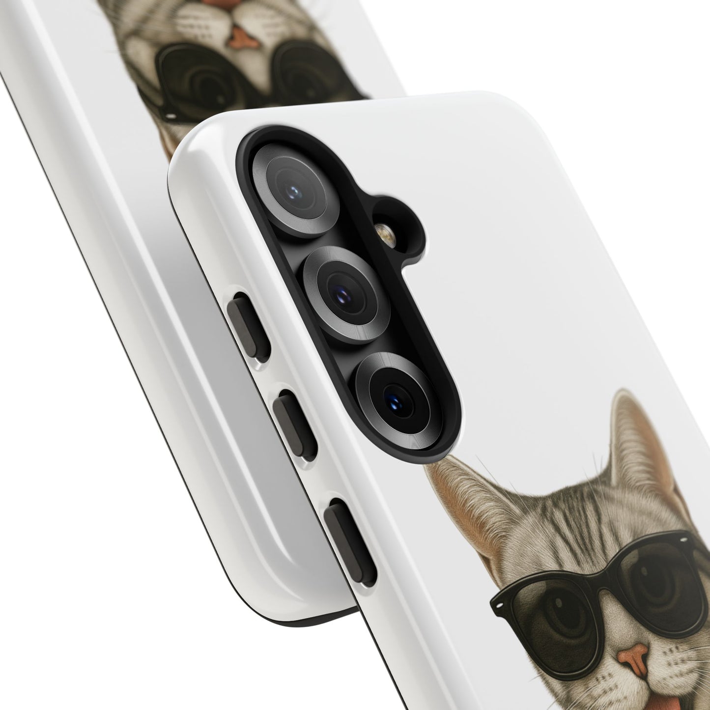 American Shorthair Silver Tabby Wearing Sunglasses - Tough Phone Case