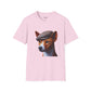 Basenji Wearing Tweed Flat Cap - Adult T-Shirt - Too Cute Pets