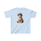 Tabby Kitten Wearing Fedora Hat Youth T-Shirt - Too Cute Pets