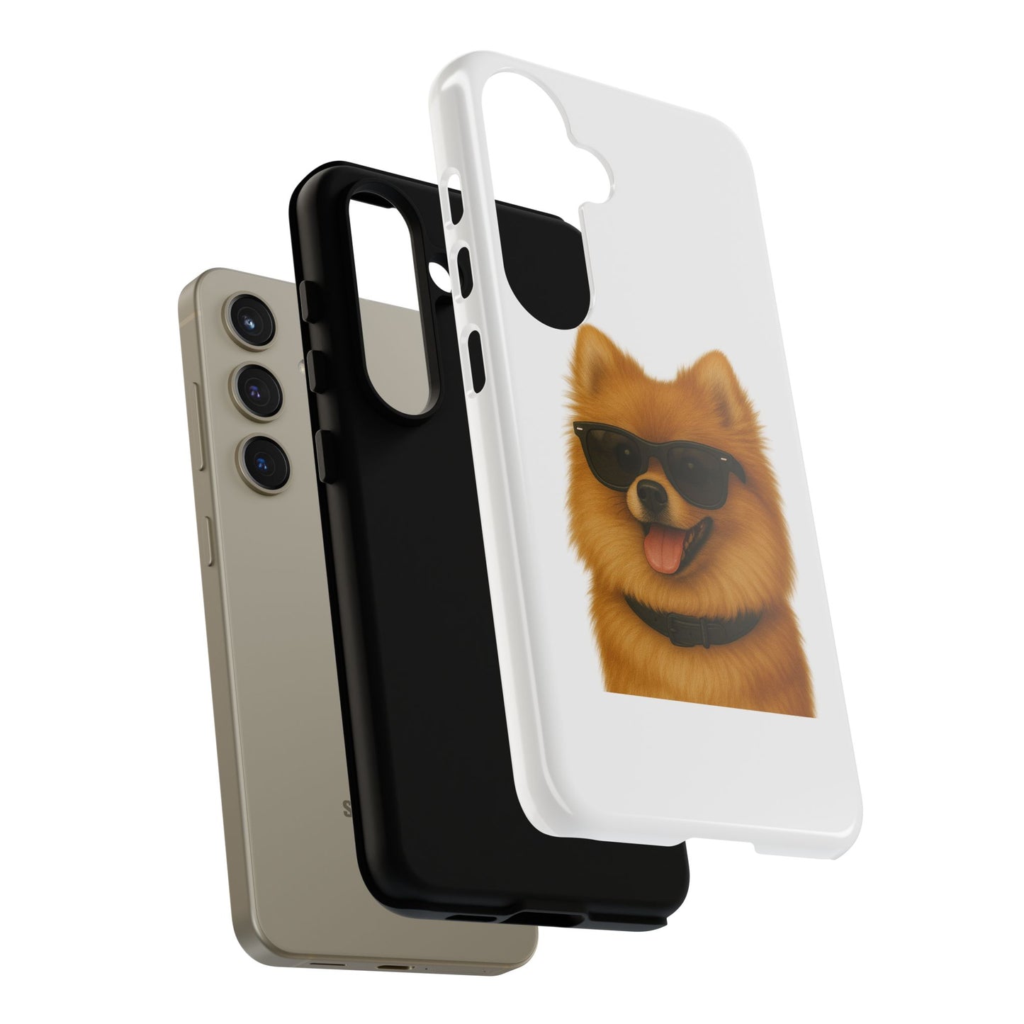 Pomeranian Wearing Sunglasses - Tough Phone Case