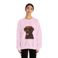 Brown Labrador Retriever Wearing Sunglasses - Adult Crewneck Sweatshirt