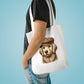 Golden Retriever Wearing a Newsboy Cap - Cotton Tote Bag