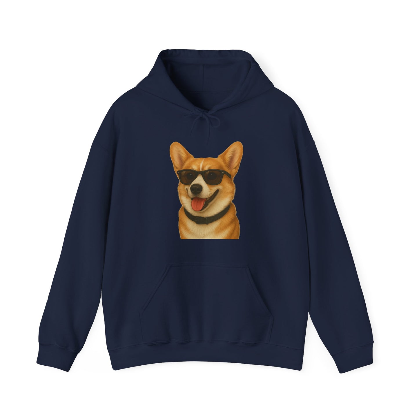 Corgi Wearing Sunglasses - Adult Hoodie