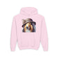 Collie In Cloche Hat-  Hooded Youth Sweatshirt - Too Cute Pets