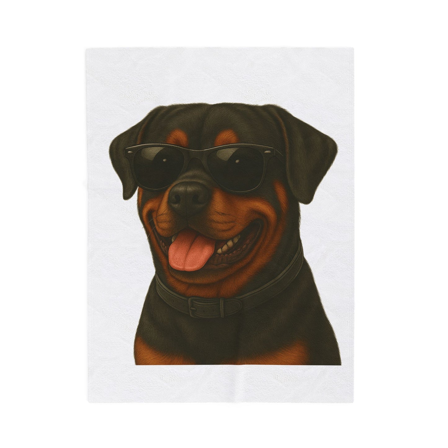 Rottweiler Wearing Sunglasses - Sherpa Blanket