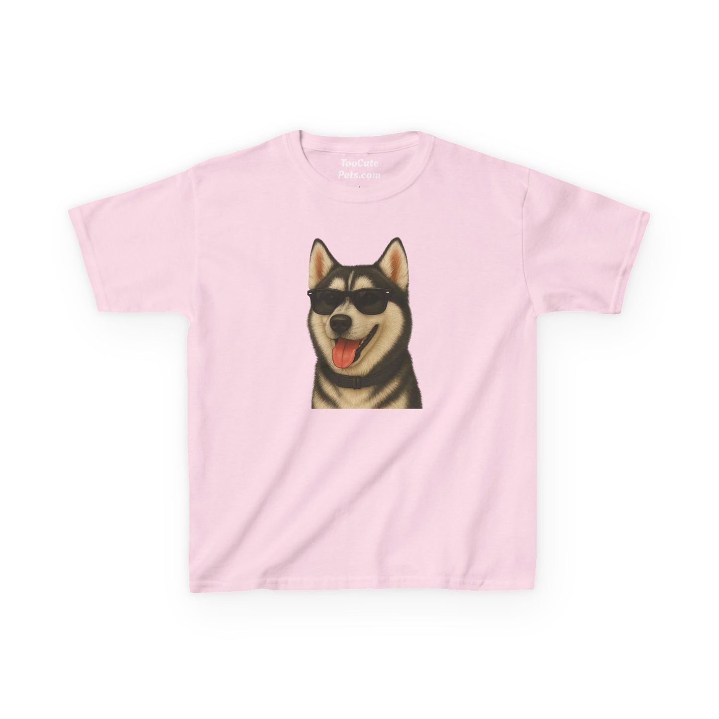 Siberian Husky Wearing Sunglasses - Kids Tee