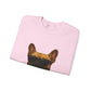 French Bulldog Wearing Sunglasses - Adult Crewneck Sweatshirt