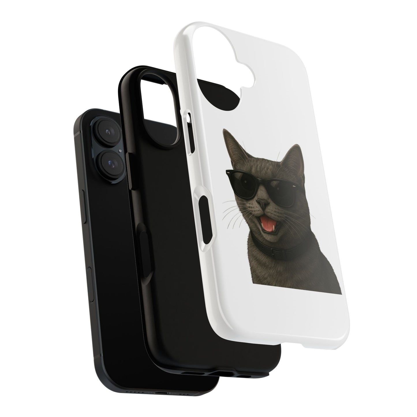 Gray Cat Wearing Sunglasses - Tough Phone Case