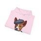 Cute Basenji Pup Wearing A Tweed Flat Cap - Adult Hoodie - Too Cute Pets