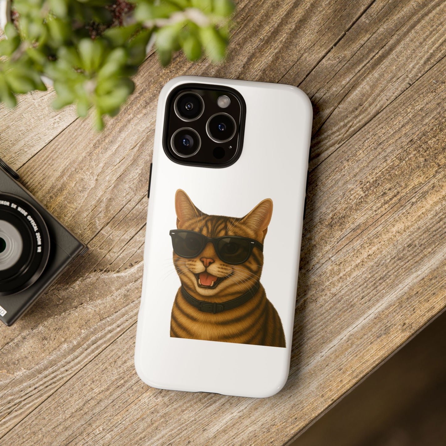 Tabby Cat Wearing Sunglasses - Tough Phone Case