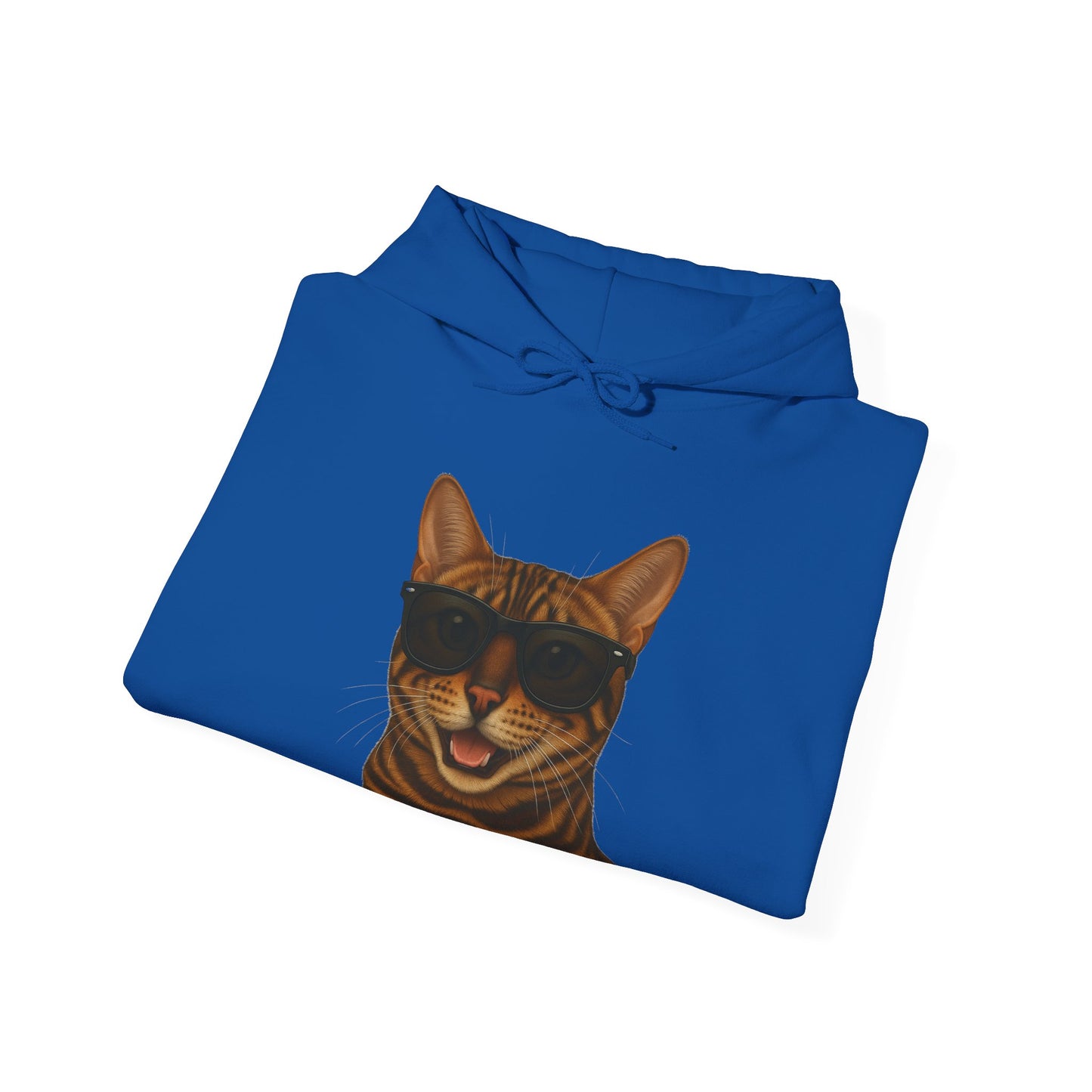 Bengal Cat Wearing Sunglasses - Adult Hoodie