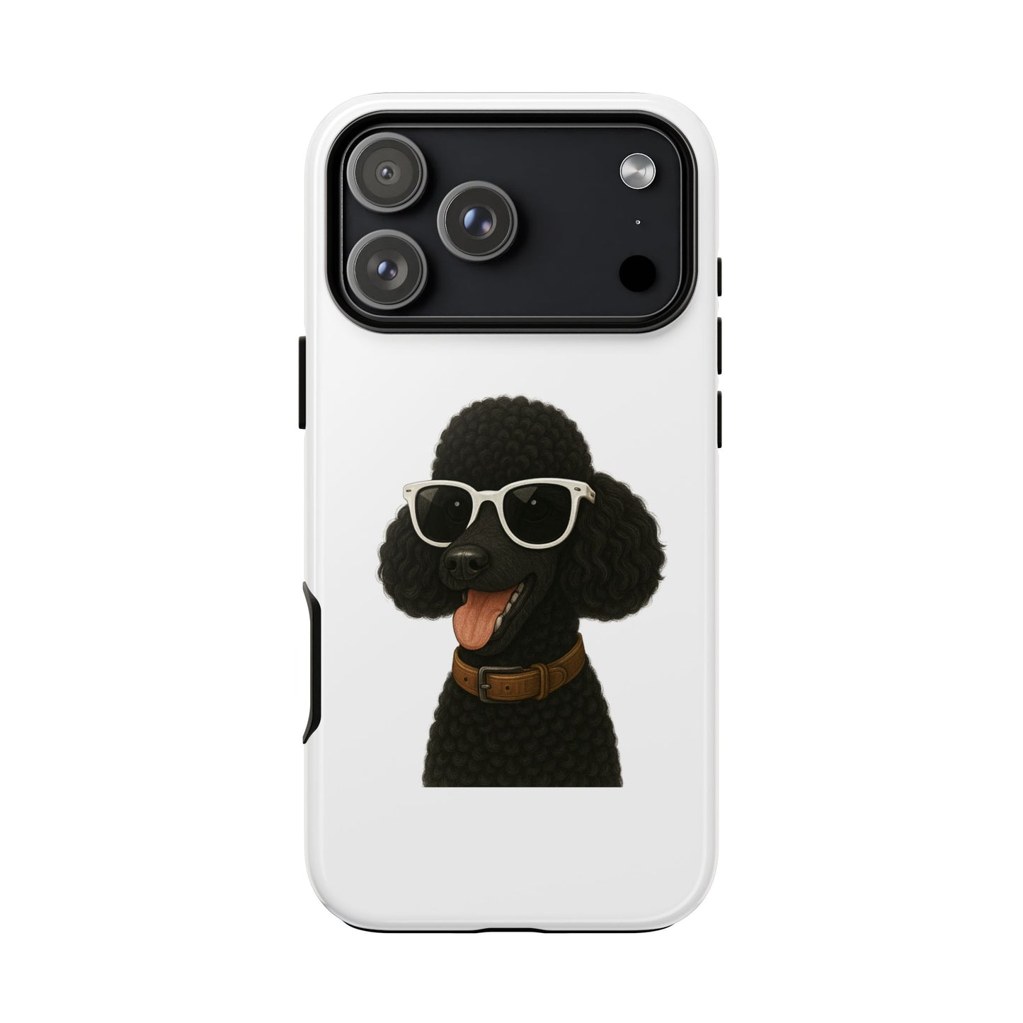 Black Poodle Wearing Sunglasses - Tough Phone Case
