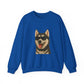 Siberian Husky Wearing Sunglasses - Adult Crewneck Sweatshirt