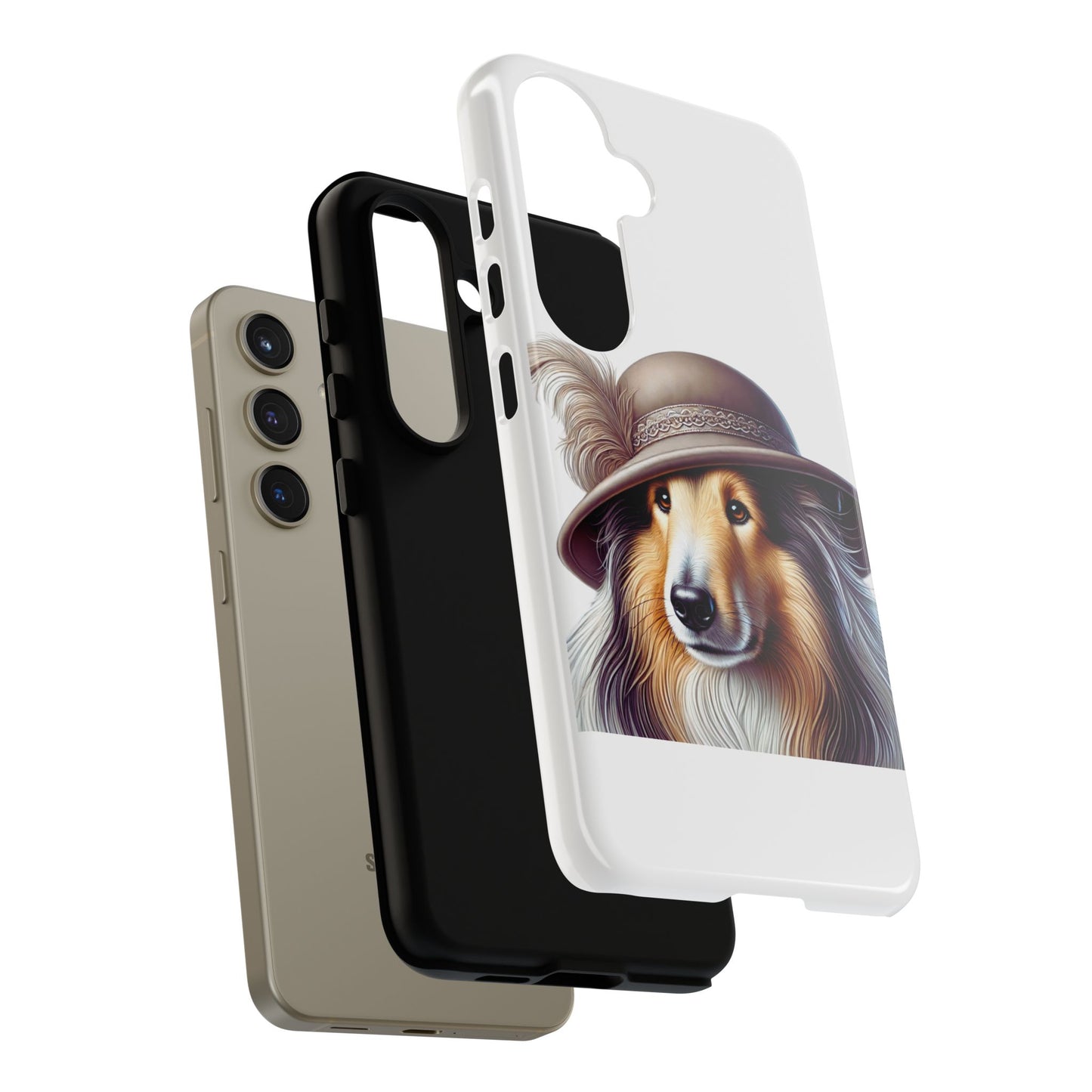 Collie Wearing a Cloche Hat - Tough Phone Case