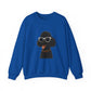 Black Poodle Wearing Sunglasses - Adult Crewneck Sweatshirt