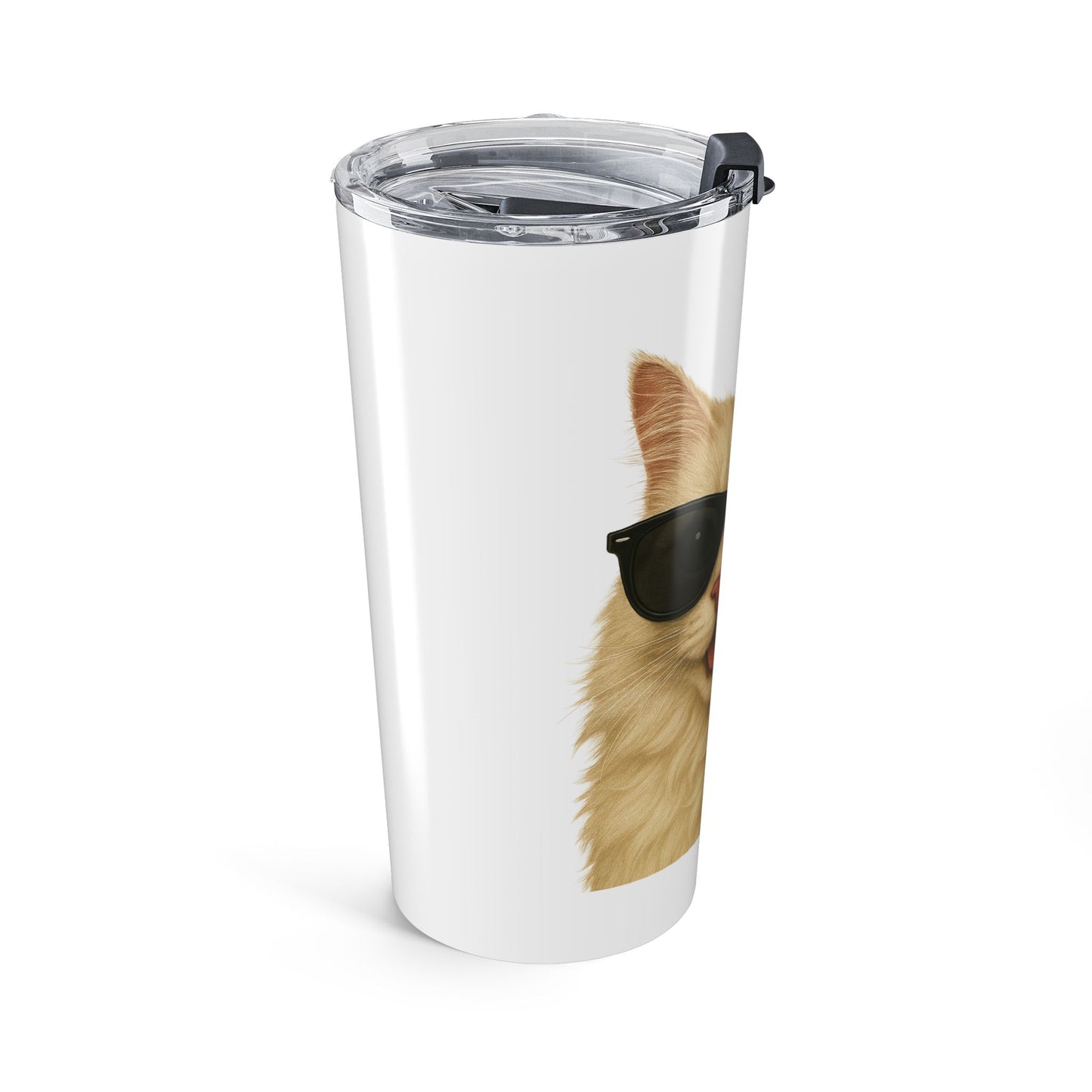 Cream Longhair Cat Wearing Sunglasses - 20oz Tumbler