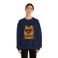 Pomeranian Wearing Sunglasses - Adult Crewneck Sweatshirt