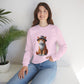 Cool Tabby Kitten Wearing Fedora Hat - Adult Crewneck Sweatshirt - Too Cute Pets