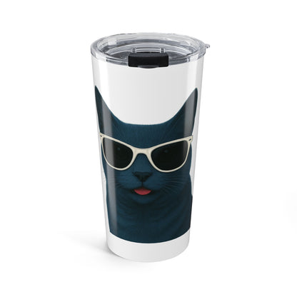 Russian Blue Cat Wearing Sunglasses - 20oz Tumbler