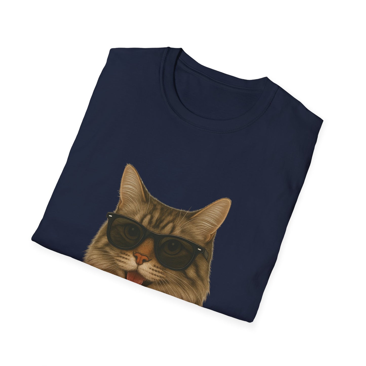 Siberian Cat Wearing Sunglasses - Adult T-Shirt