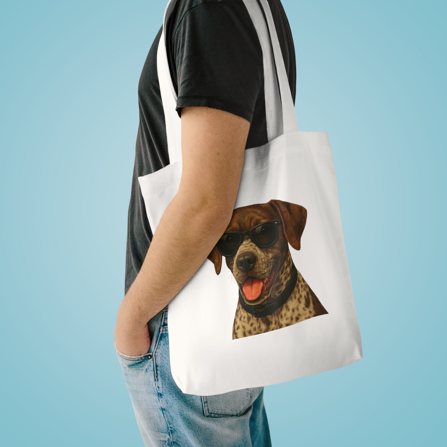 German Shorthaired Pointer Wearing Sunglasses Cotton Tote Bag