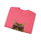 Siberian Cat Wearing Sunglasses - Adult Crewneck Sweatshirt