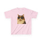 Domestic Longhaired Calico Cat Sunglasses Kids Tee