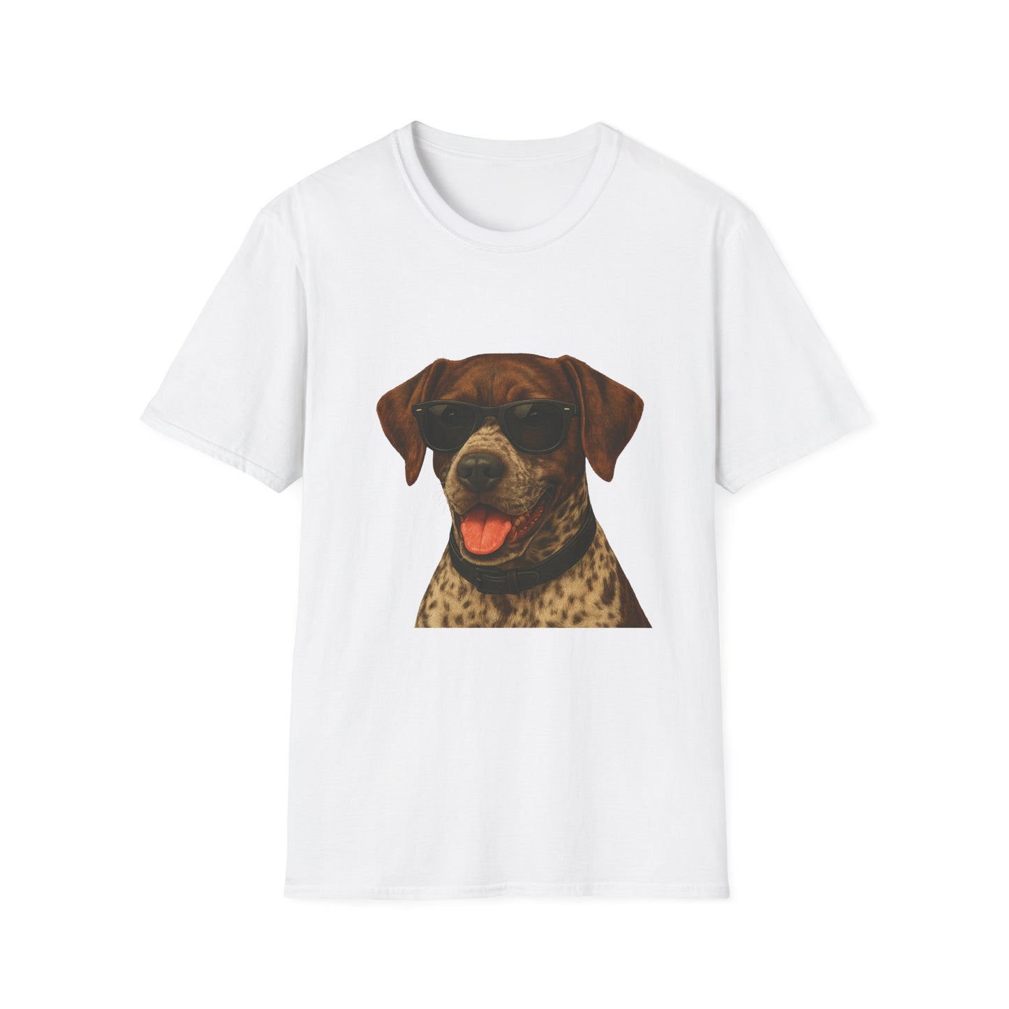 German Shorthaired Pointer Wearing Sunglasses - Adult T-Shirt