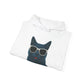Russian Blue Cat Wearing Sunglasses - Adult Hoodie