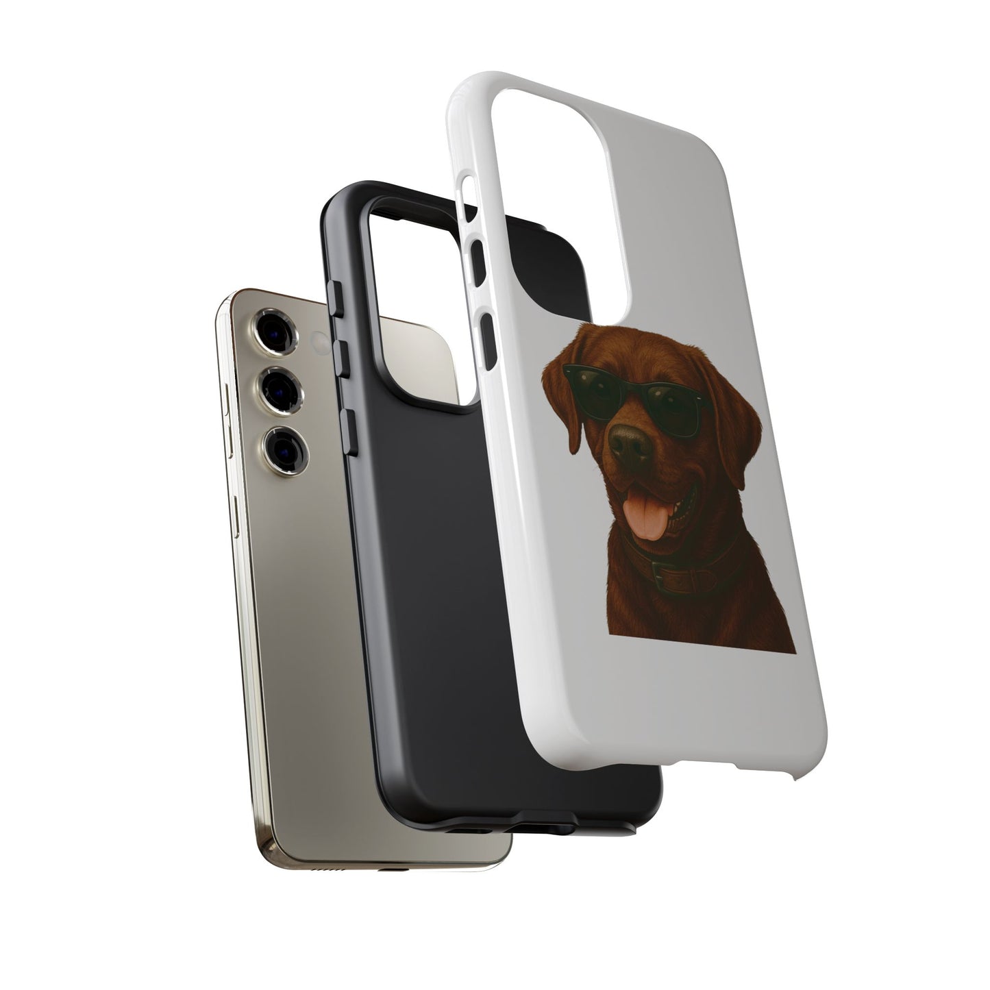 Brown Labrador Retriever Wearing Sunglasses - Tough Phone Case