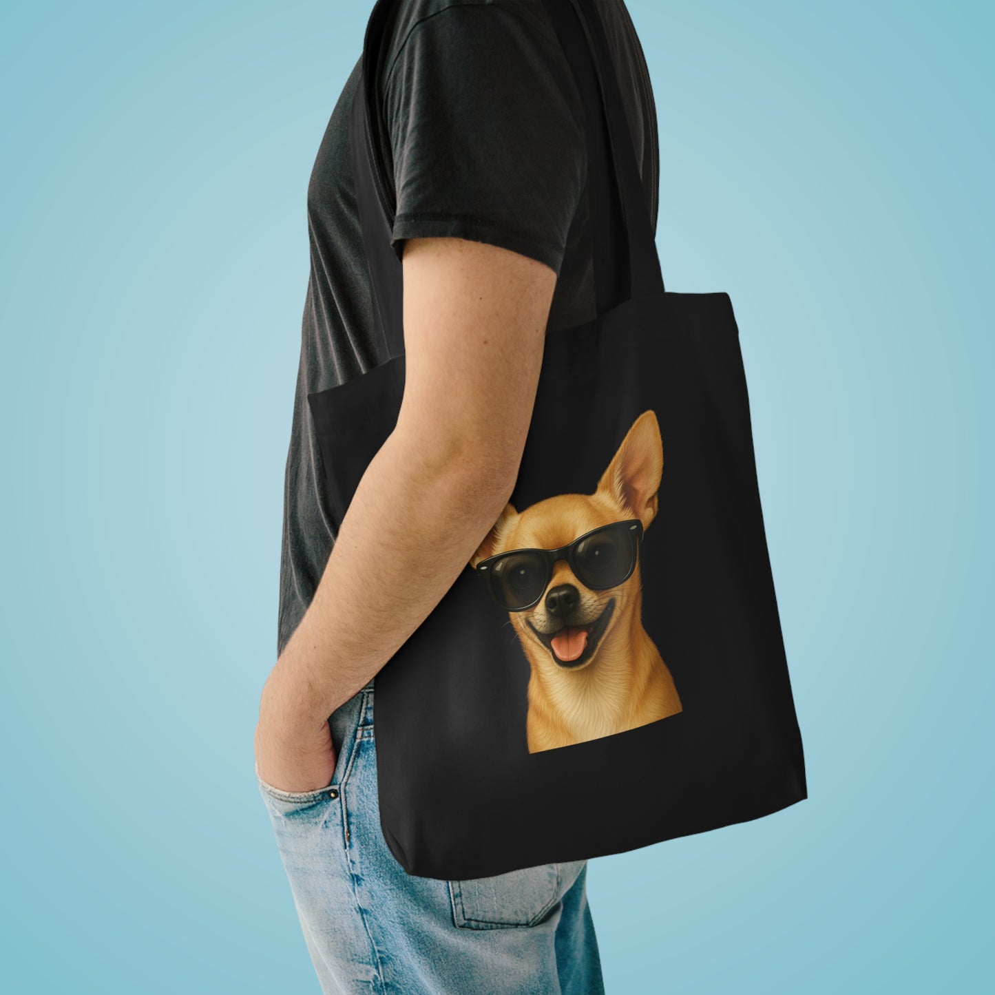 Chihuahua Wearing Sunglasses Cotton Tote Bag