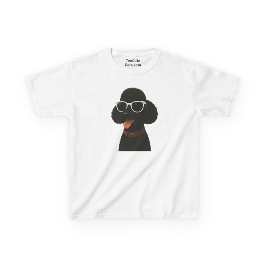Black Poodle Wearing Sunglasses - Kids Tee