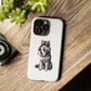 Husky Wearing a Fur Hunter Hat - Tough Phone Case