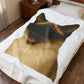 Siamese Cat Wearing Sunglasses - Sherpa Blanket