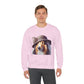 Collie Wearing Cloche Hat - Adult Crewneck Sweatshirt - Too Cute Pets