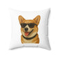 Corgi Wearing Sunglasses - Throw Pillow