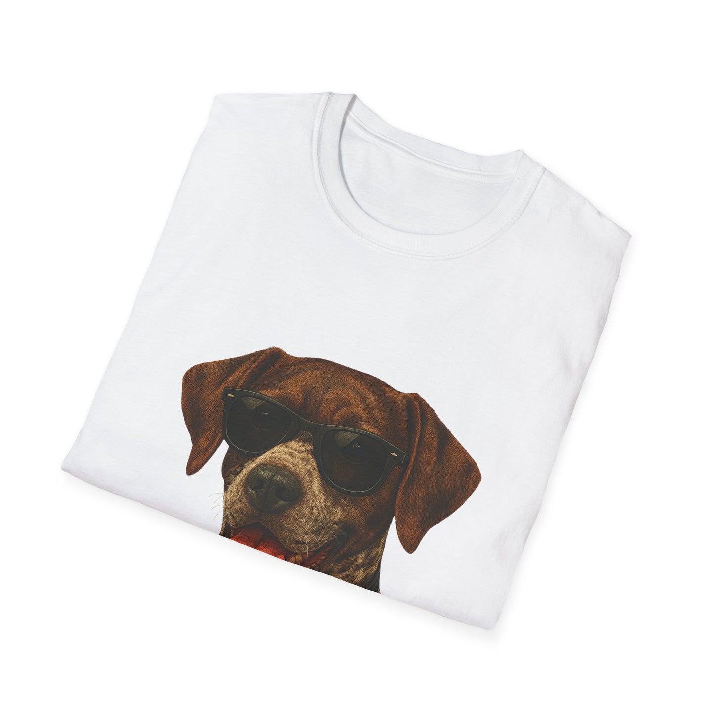 German Shorthaired Pointer Wearing Sunglasses - Adult T-Shirt