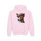 Basenji With Tweed Flat Cap - Hooded Youth Sweatshirt - Too Cute Pets