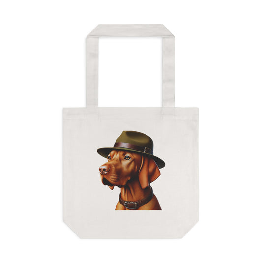 Vizsla Wearing a Campaign Hat - Cotton Tote Bag