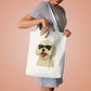 Maltese Wearing Sunglasses Cotton Tote Bag