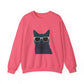 Russian Blue Cat Wearing Sunglasses - Adult Crewneck Sweatshirt