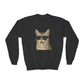 American Shorthair Silver Tabby Cat Wearing Sunglasses - Youth Sweatshirt