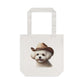 Maltese Wearing a Cowgirl Hat - Cotton Tote Bag