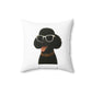 Black Poodle Wearing Sunglasses - Throw Pillow