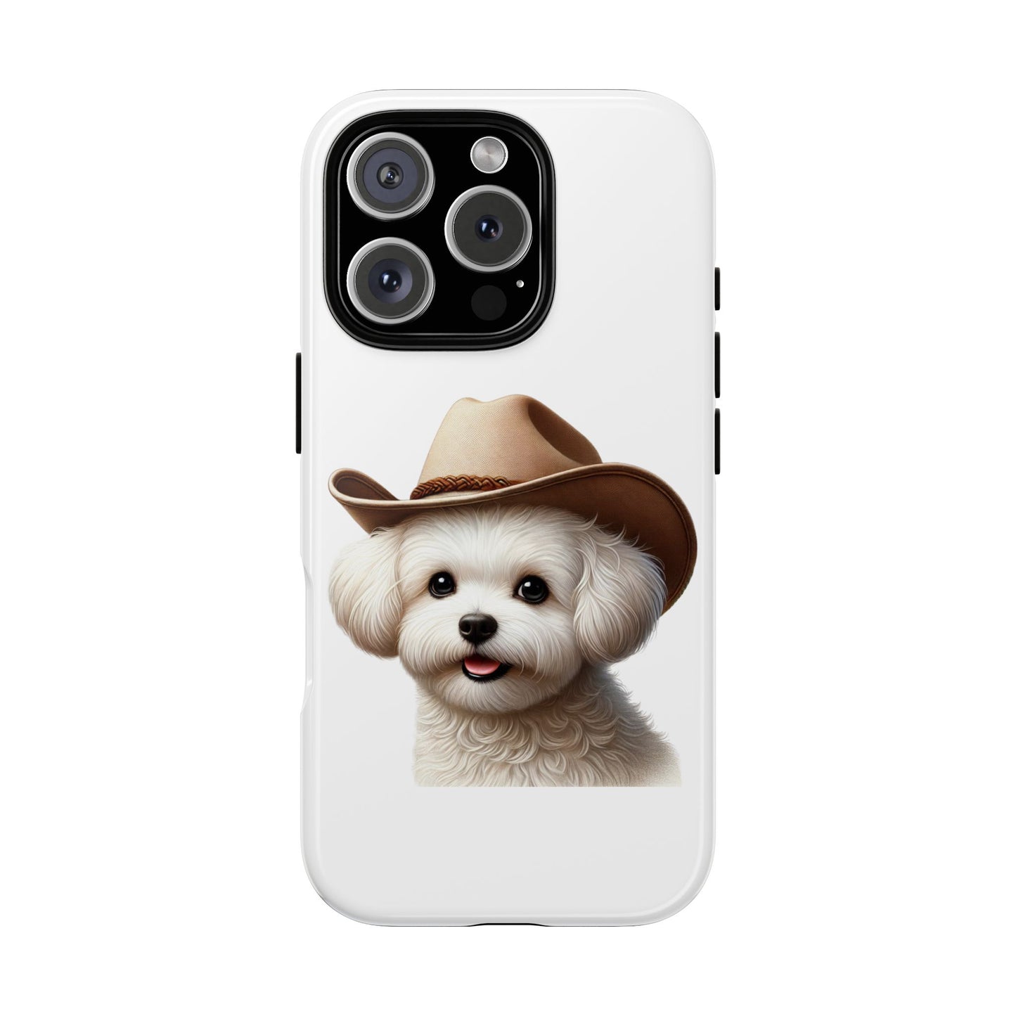 Maltese Wearing a Cowgirl Hat - Tough Phone Case