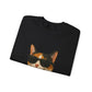 Calico Shorthair Cat Wearing Sunglasses - Adult Crewneck Sweatshirt