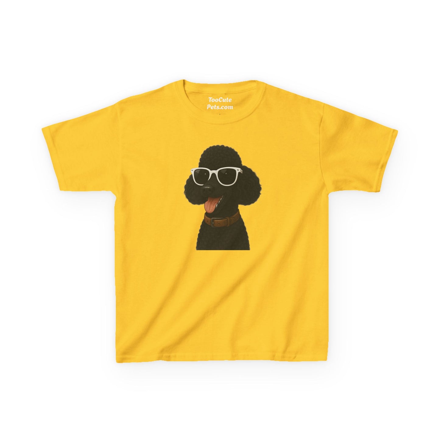 Black Poodle Wearing Sunglasses - Kids Tee