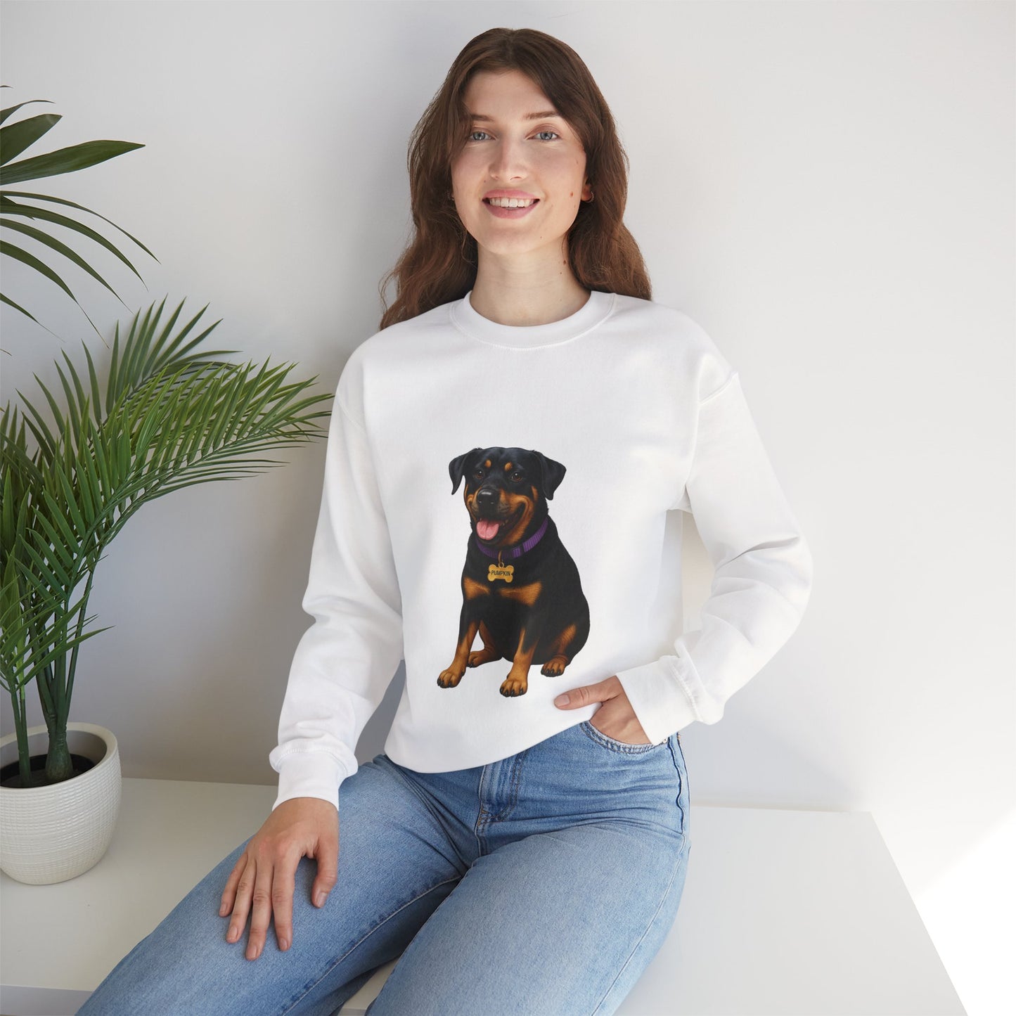 Rottweiler Lab Mix Pumpkin Sweatshirt