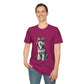 Husky Wearing A Fur Trappers hat- Adult T-Shirt - Too Cute Pets