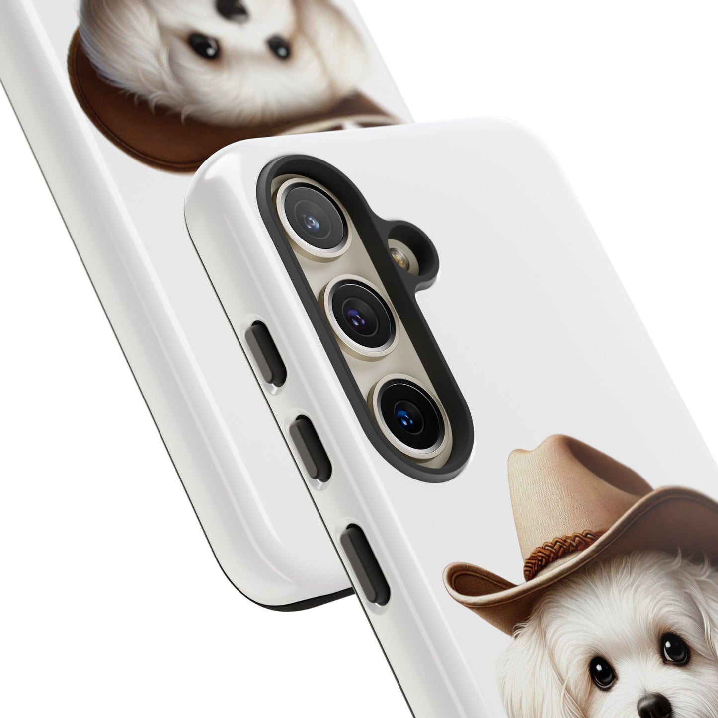 Maltese Wearing a Cowgirl Hat - Tough Phone Case